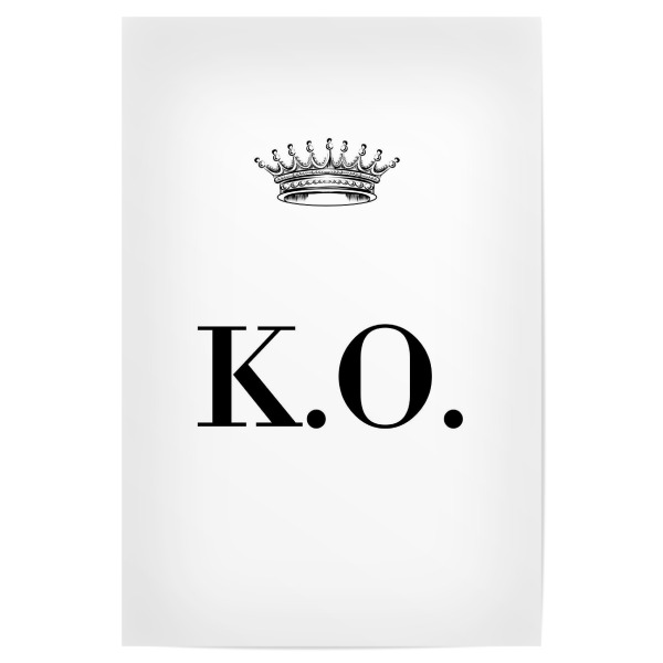 Poster "Queen KO" artboxONE - Schwarzweiß,Buchstaben
