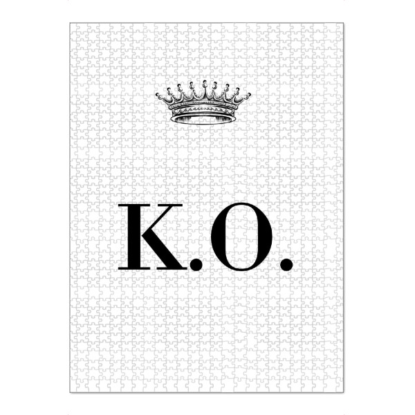 Puzzle Ravensburger "Queen KO" artboxONE - Schwarzweiß,Buchstaben