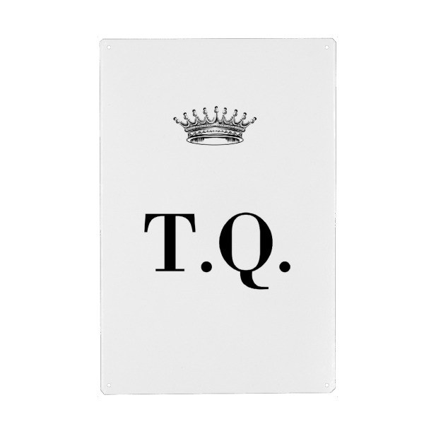 Holzbild "Queen TQ" artboxONE - Schwarzweiß,Buchstaben