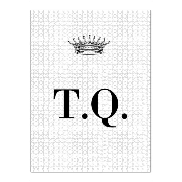 Puzzle Ravensburger "Queen TQ" artboxONE - Schwarzweiß,Buchstaben