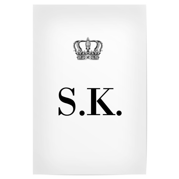 Poster "King SK" artboxONE - Schwarzweiß,Buchstaben