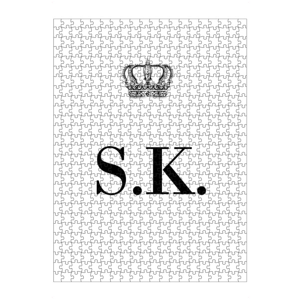 artboxONE Puzzle "King SK" artboxONE - Schwarzweiß,Buchstaben