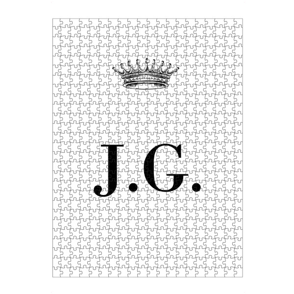 Puzzle Ravensburger "Queen JG" artboxONE - Schwarzweiß,Buchstaben