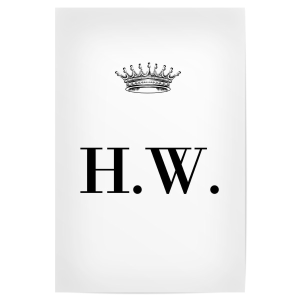 Poster "Queen HW" artboxONE - Schwarzweiß,Buchstaben
