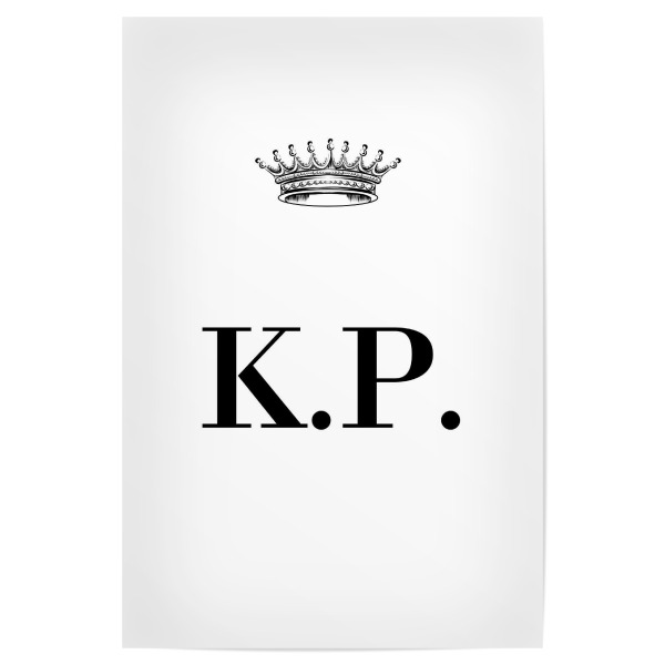 Poster "Queen KP" artboxONE - Schwarzweiß,Buchstaben
