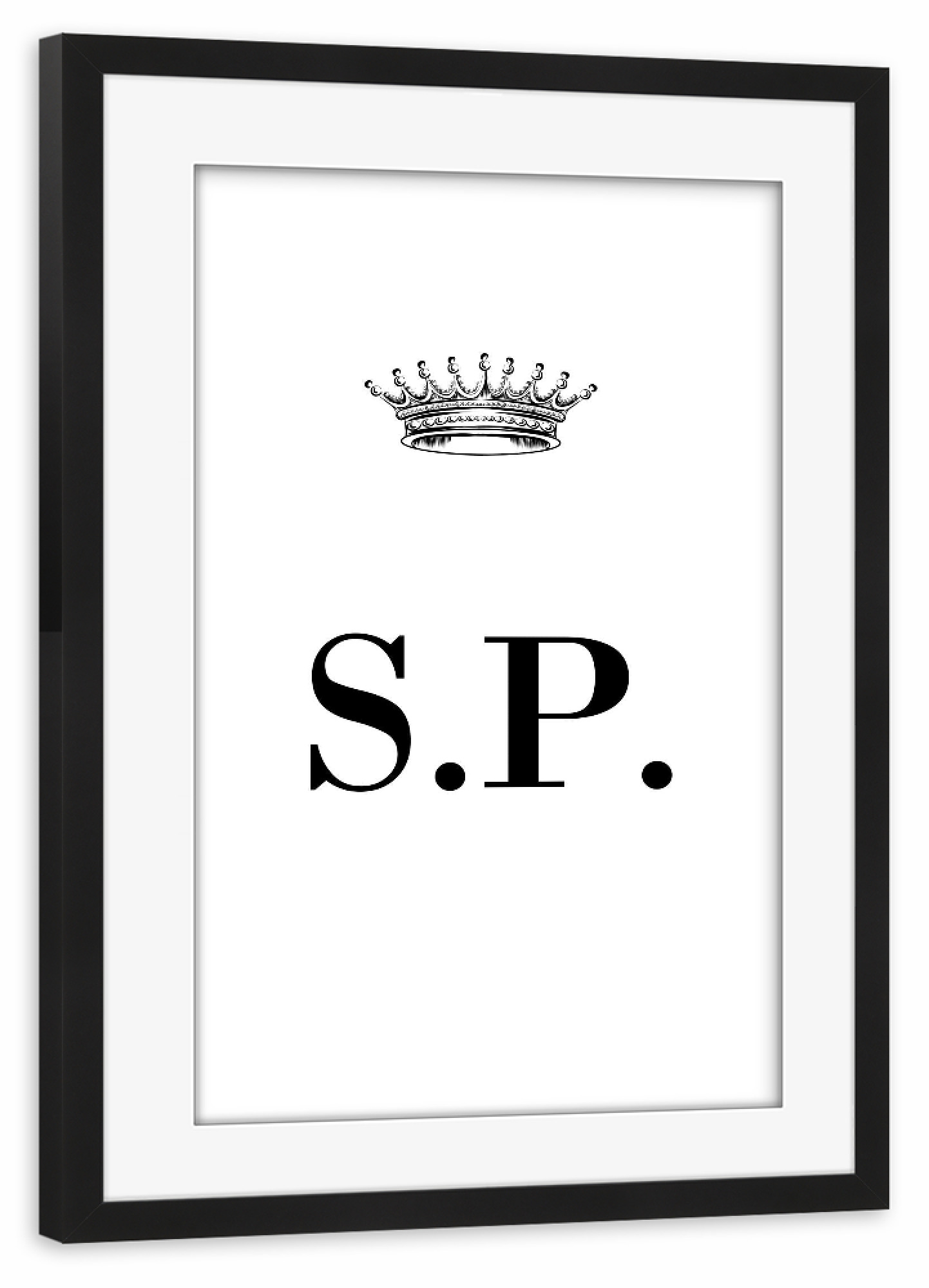 Poster mit Rahmen schwarz "Queen SP" artboxONE - Schwarzweiß,Buchstaben