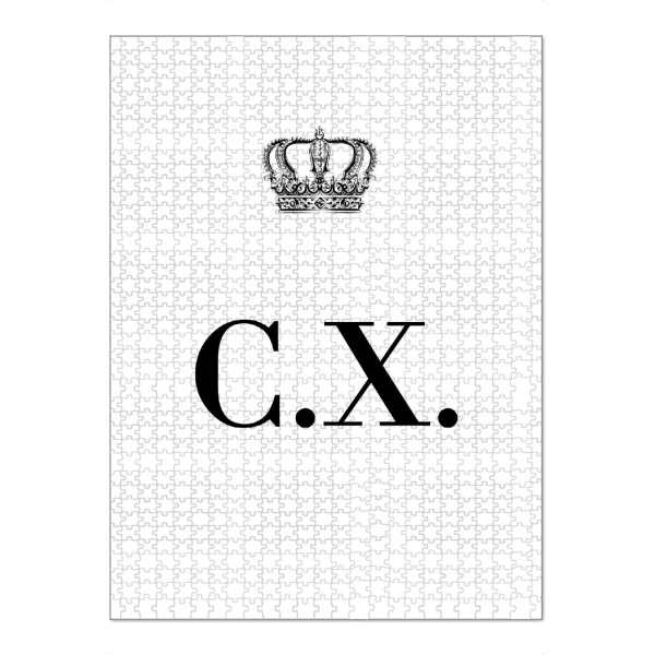 Puzzle Ravensburger "King CX" artboxONE - Schwarzweiß,Buchstaben