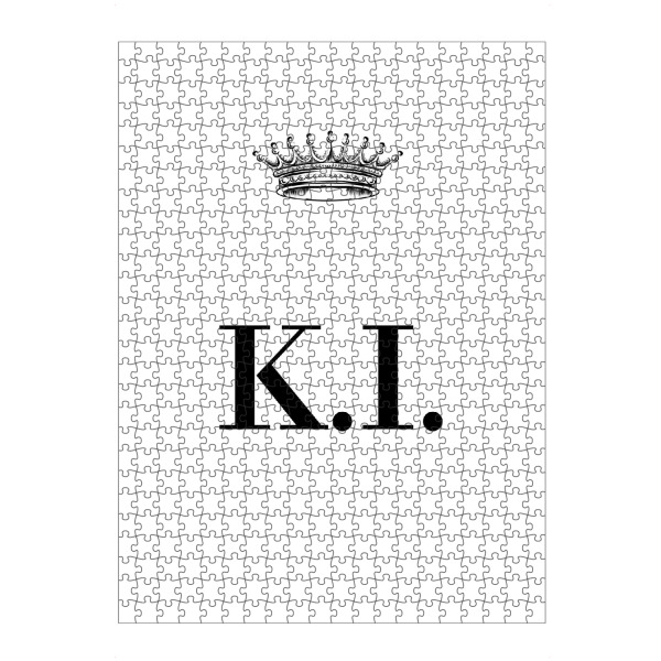 artboxONE Puzzle "Queen KI" artboxONE - Schwarzweiß,Buchstaben