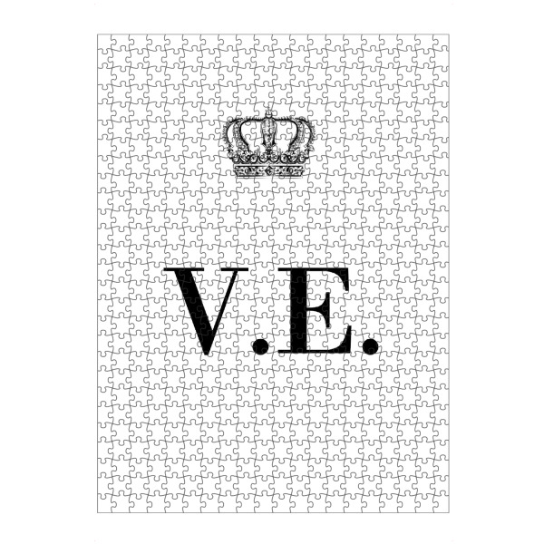 Puzzle Ravensburger "King VE" artboxONE - Schwarzweiß,Buchstaben