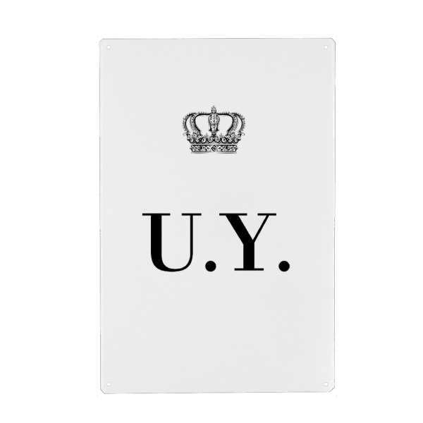 Holzbild "King UY" artboxONE - Schwarzweiß,Buchstaben