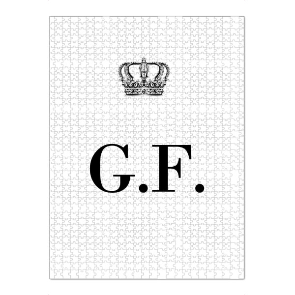 Puzzle Ravensburger "King GF" artboxONE - Schwarzweiß,Buchstaben