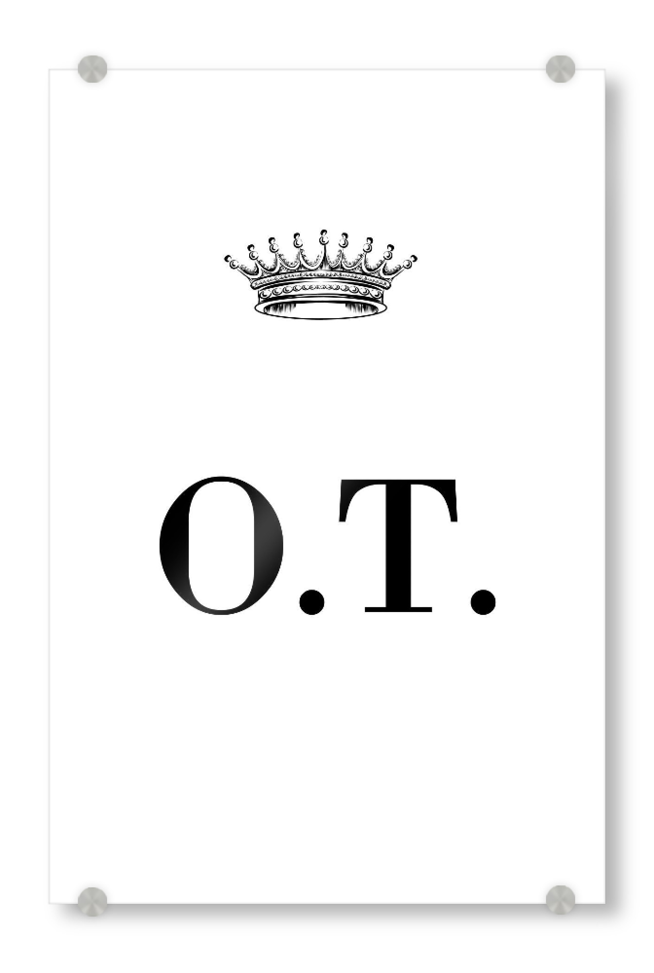 Acrylglasbild "Queen OT" artboxONE - Schwarzweiß,Buchstaben