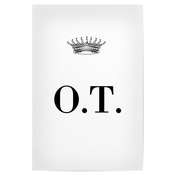 Poster 30x20 cm "Queen OT" artboxONE - Schwarzweiß,Buchstaben