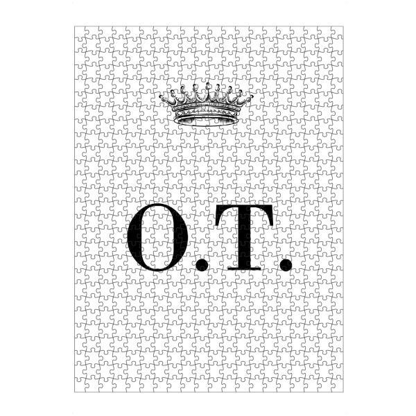 artboxONE Puzzle "Queen OT" artboxONE - Schwarzweiß,Buchstaben