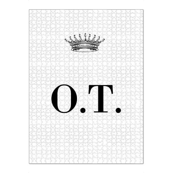 Puzzle Ravensburger "Queen OT" artboxONE - Schwarzweiß,Buchstaben