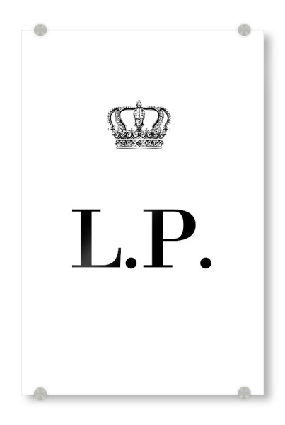 Acrylglasbild "King LP" artboxONE - Schwarzweiß,Buchstaben