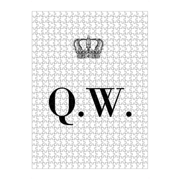 artboxONE Puzzle "King QW" artboxONE - Schwarzweiß,Buchstaben