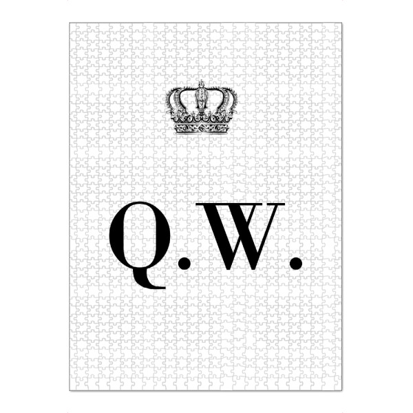Puzzle Ravensburger "King QW" artboxONE - Schwarzweiß,Buchstaben