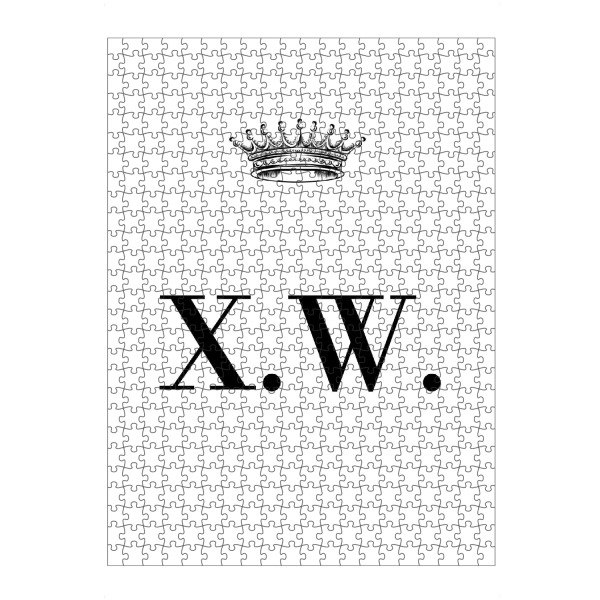 Puzzle Ravensburger "Queen XW" artboxONE - Schwarzweiß,Buchstaben