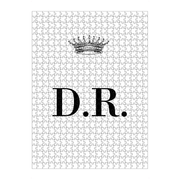Puzzle Ravensburger "Queen DR" artboxONE - Schwarzweiß,Buchstaben