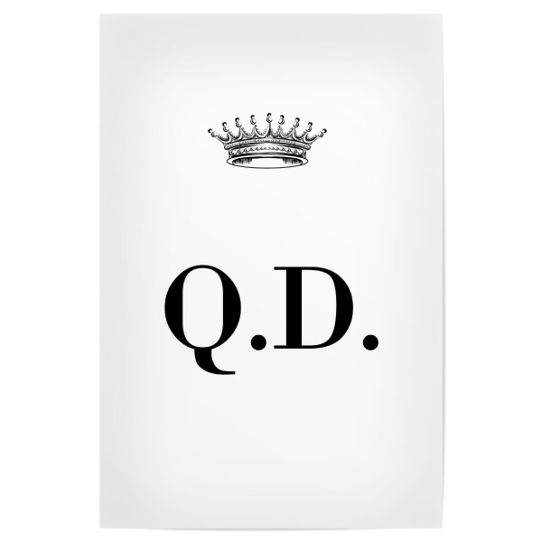 Poster "Queen QD" artboxONE - Schwarzweiß,Buchstaben