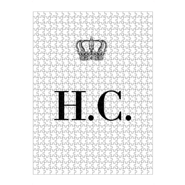 Puzzle Ravensburger "King HC" artboxONE - Schwarzweiß,Buchstaben