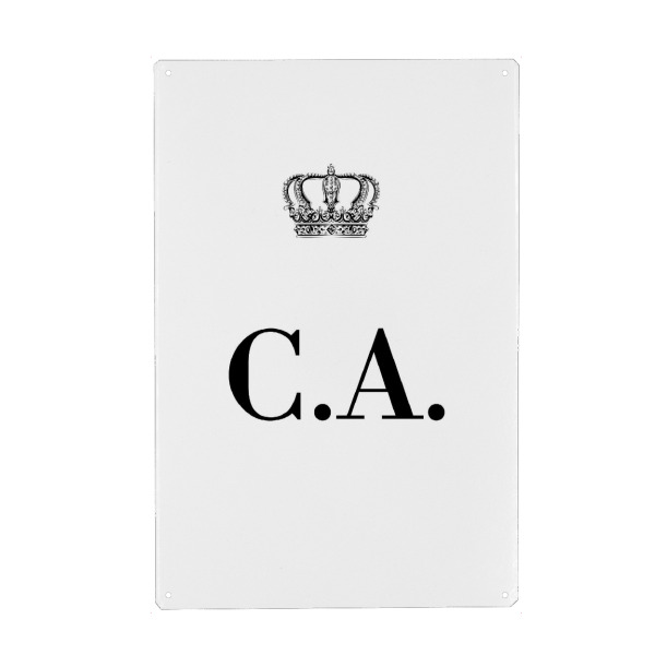Holzbild "King CA" artboxONE - Schwarzweiß,Buchstaben