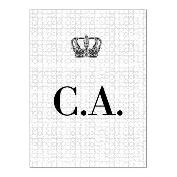 Puzzle Ravensburger "King CA" artboxONE - Schwarzweiß,Buchstaben