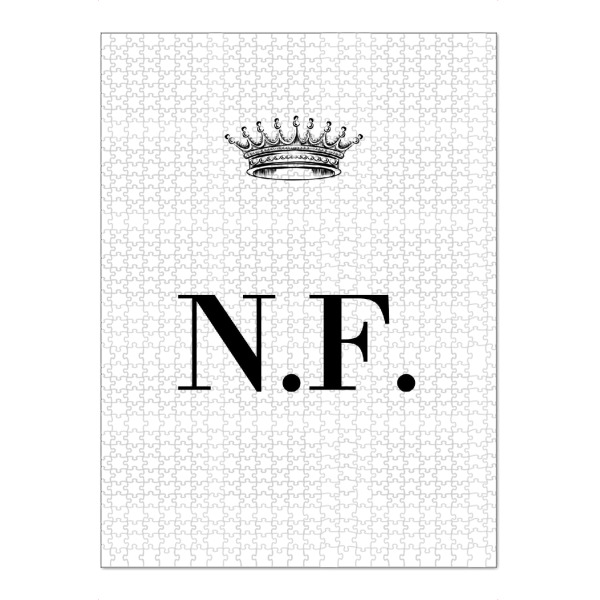 Puzzle Ravensburger "Queen NF" artboxONE - Schwarzweiß,Buchstaben