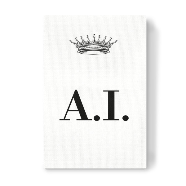 Leinwandbild "Queen AI" artboxONE - Schwarzweiß,Buchstaben