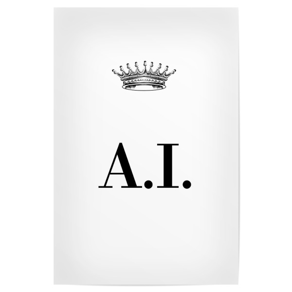 Poster "Queen AI" artboxONE - Schwarzweiß,Buchstaben