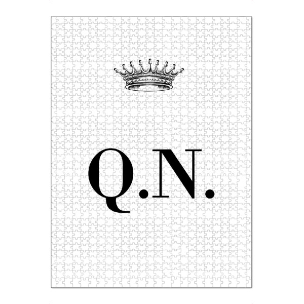Puzzle Ravensburger "Queen QN" artboxONE - Schwarzweiß,Buchstaben