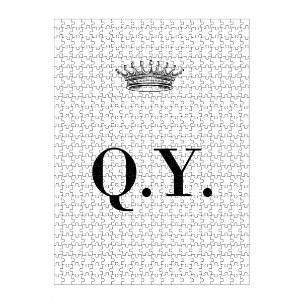 Puzzle Ravensburger "Queen QY" artboxONE - Schwarzweiß,Buchstaben