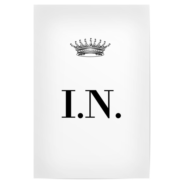 Poster "Queen IN" artboxONE - Schwarzweiß,Buchstaben