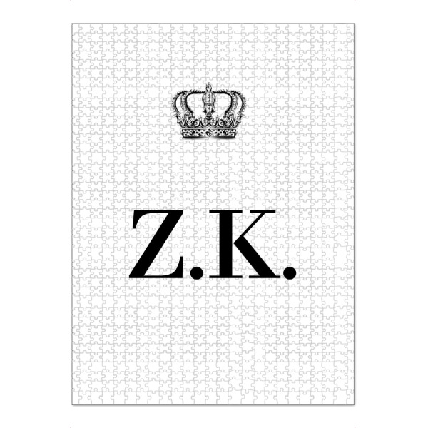 Puzzle Ravensburger "King ZK" artboxONE - Schwarzweiß,Buchstaben