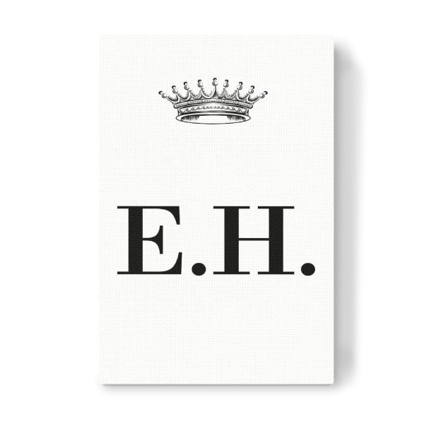 Leinwandbild "Queen EH" artboxONE - Schwarzweiß,Buchstaben