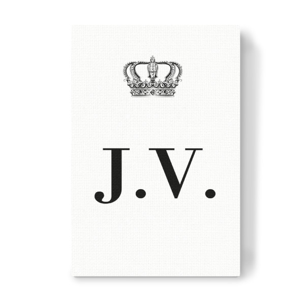 Leinwandbild "King JV" artboxONE - Schwarzweiß,Buchstaben