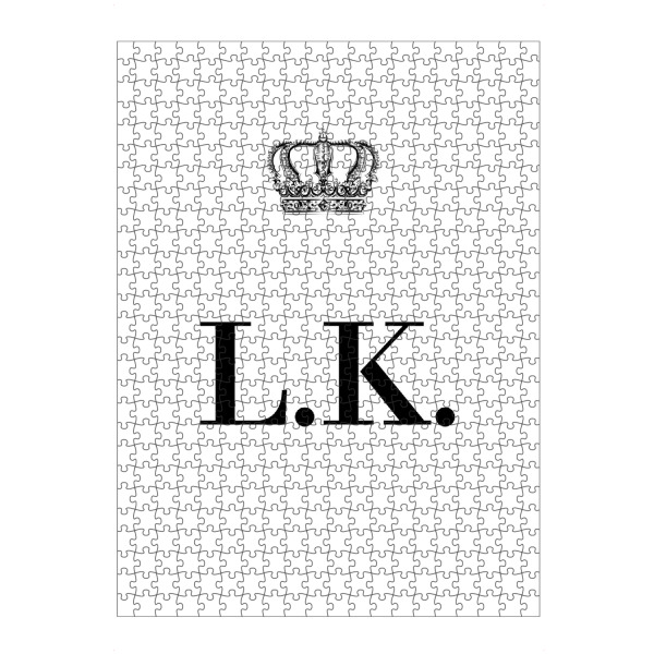 Puzzle Ravensburger "King LK" artboxONE - Schwarzweiß,Buchstaben