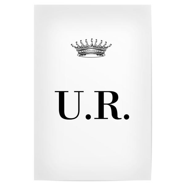 Poster "Queen UR" artboxONE - Schwarzweiß,Buchstaben