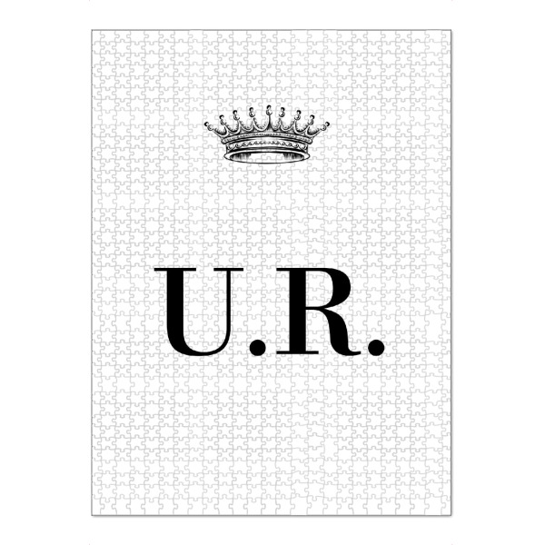 Puzzle Ravensburger "Queen UR" artboxONE - Schwarzweiß,Buchstaben