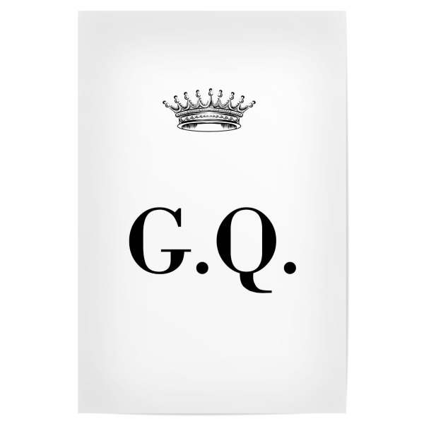 Poster "Queen GQ" artboxONE - Schwarzweiß,Buchstaben
