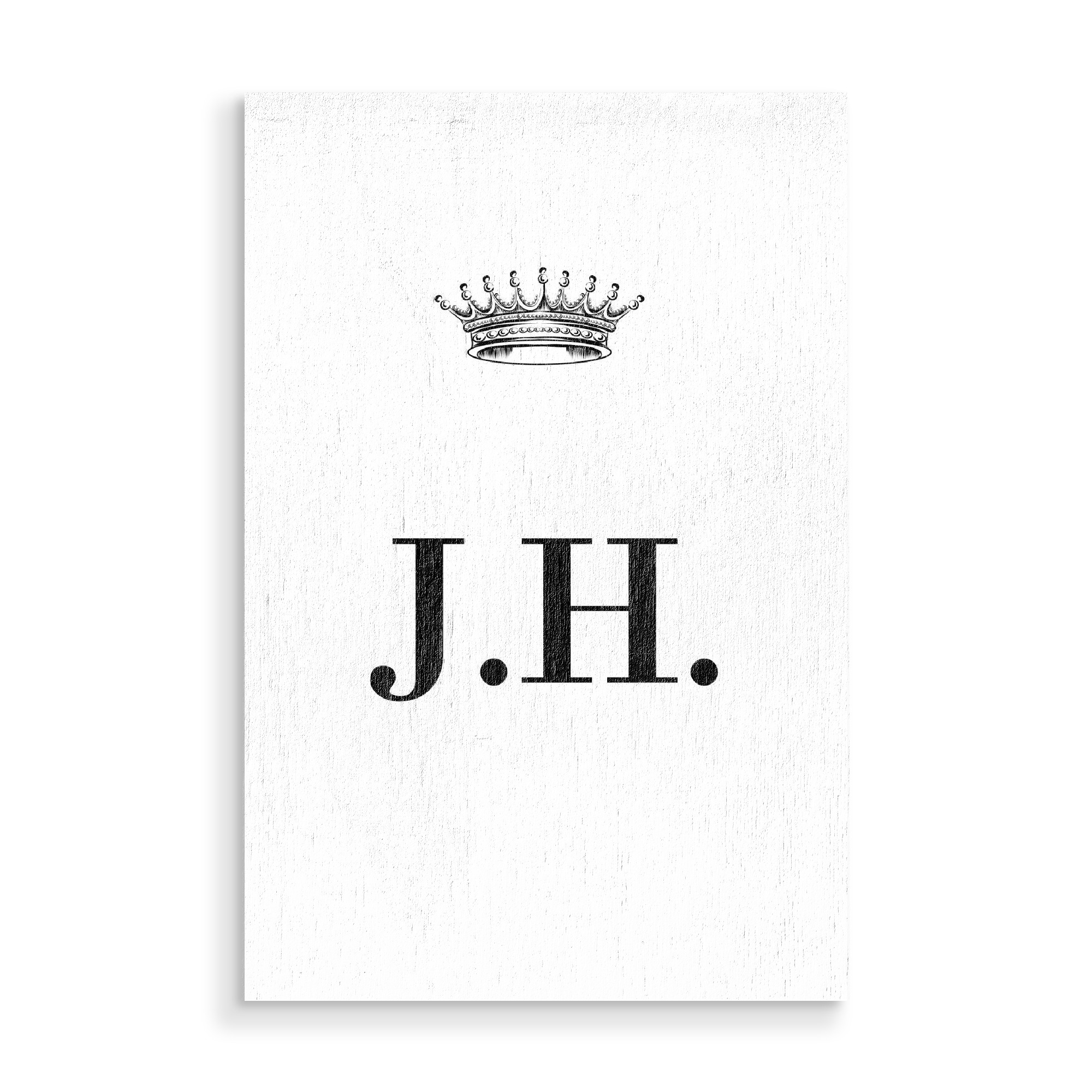 Holzbild "Queen JH" artboxONE - Schwarzweiß,Buchstaben