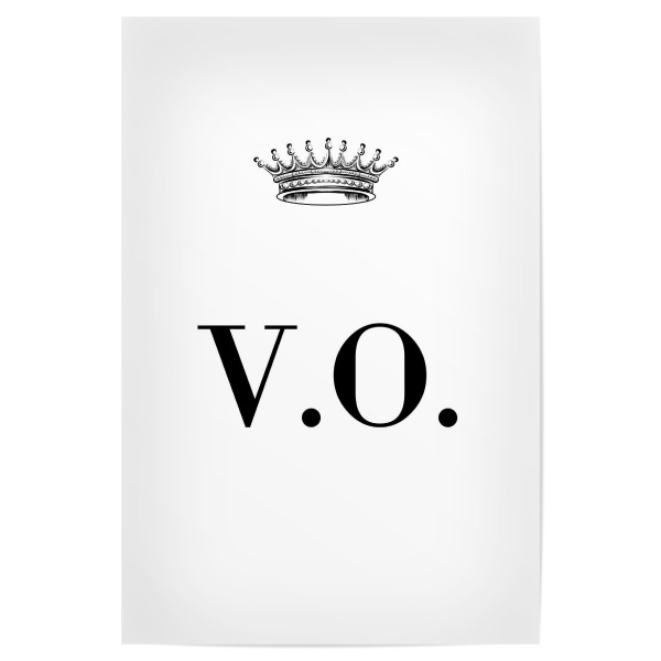 Poster 30x20 cm "Queen VO" artboxONE - Schwarzweiß,Buchstaben
