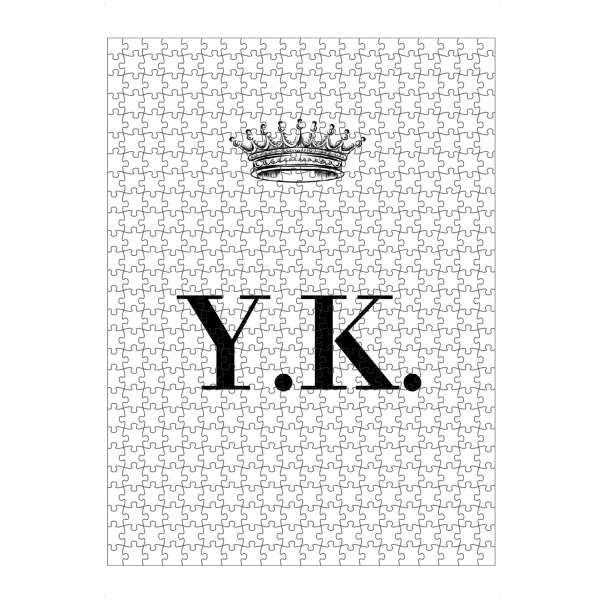 Puzzle Ravensburger "Queen YK" artboxONE - Schwarzweiß,Buchstaben