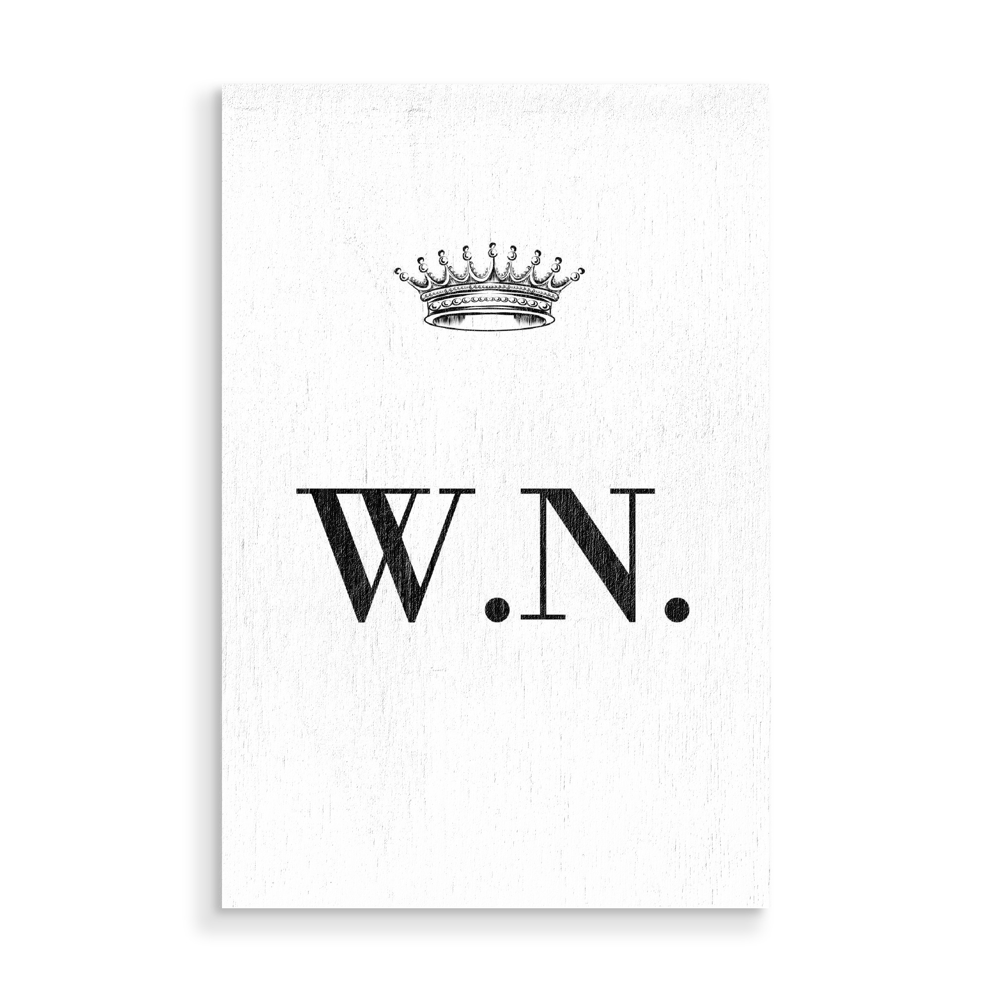 Holzbild "Queen WN" artboxONE - Schwarzweiß,Buchstaben