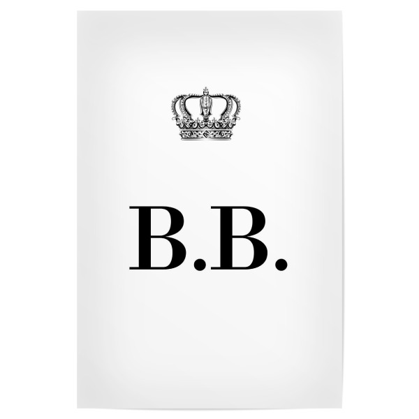 Poster 30x20 cm "King BB" artboxONE - Schwarzweiß,Buchstaben