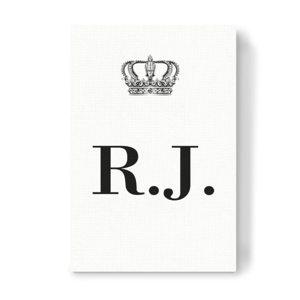 Leinwandbild "King RJ" artboxONE - Schwarzweiß,Buchstaben