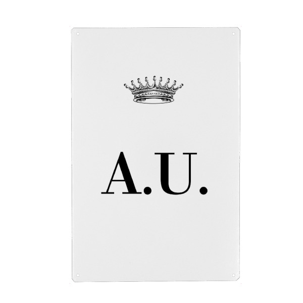 Metall Poster "Queen AU" artboxONE - Schwarzweiß,Buchstaben