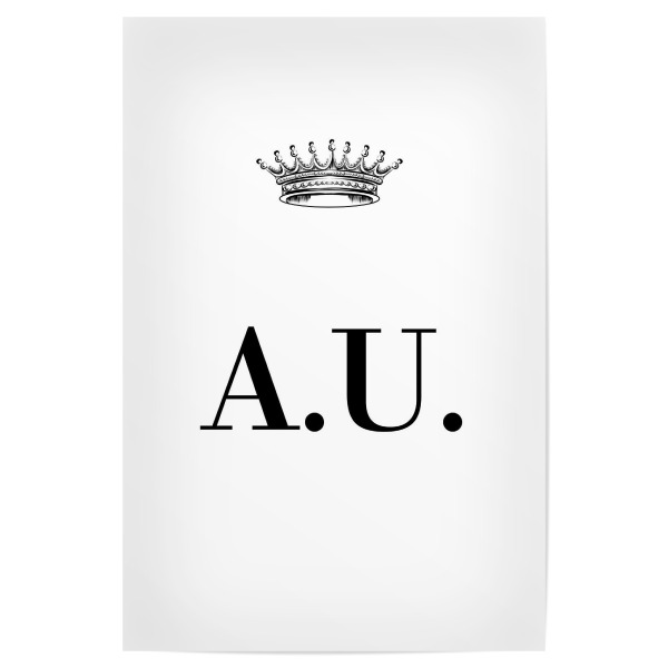 Poster 30x20 cm "Queen AU" artboxONE - Schwarzweiß,Buchstaben