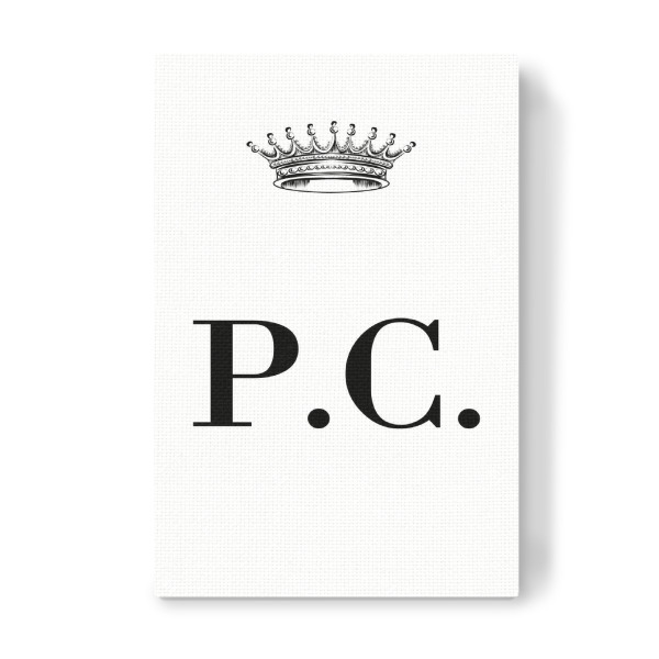 Leinwandbild "Queen PC" artboxONE - Schwarzweiß,Buchstaben